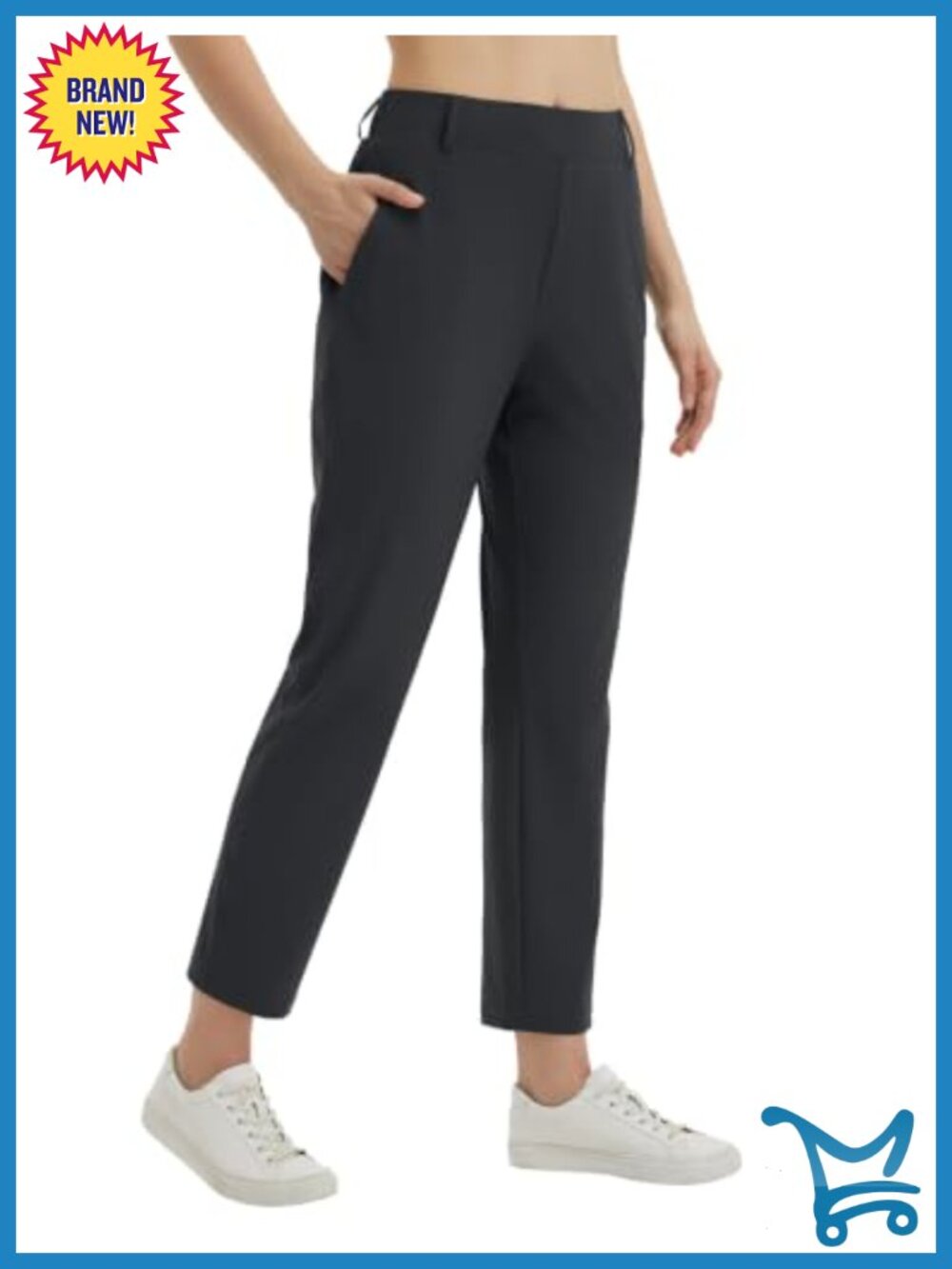 Women's Lightweight Golf Pants High Rise Straight Leg Stretch UPF 50+